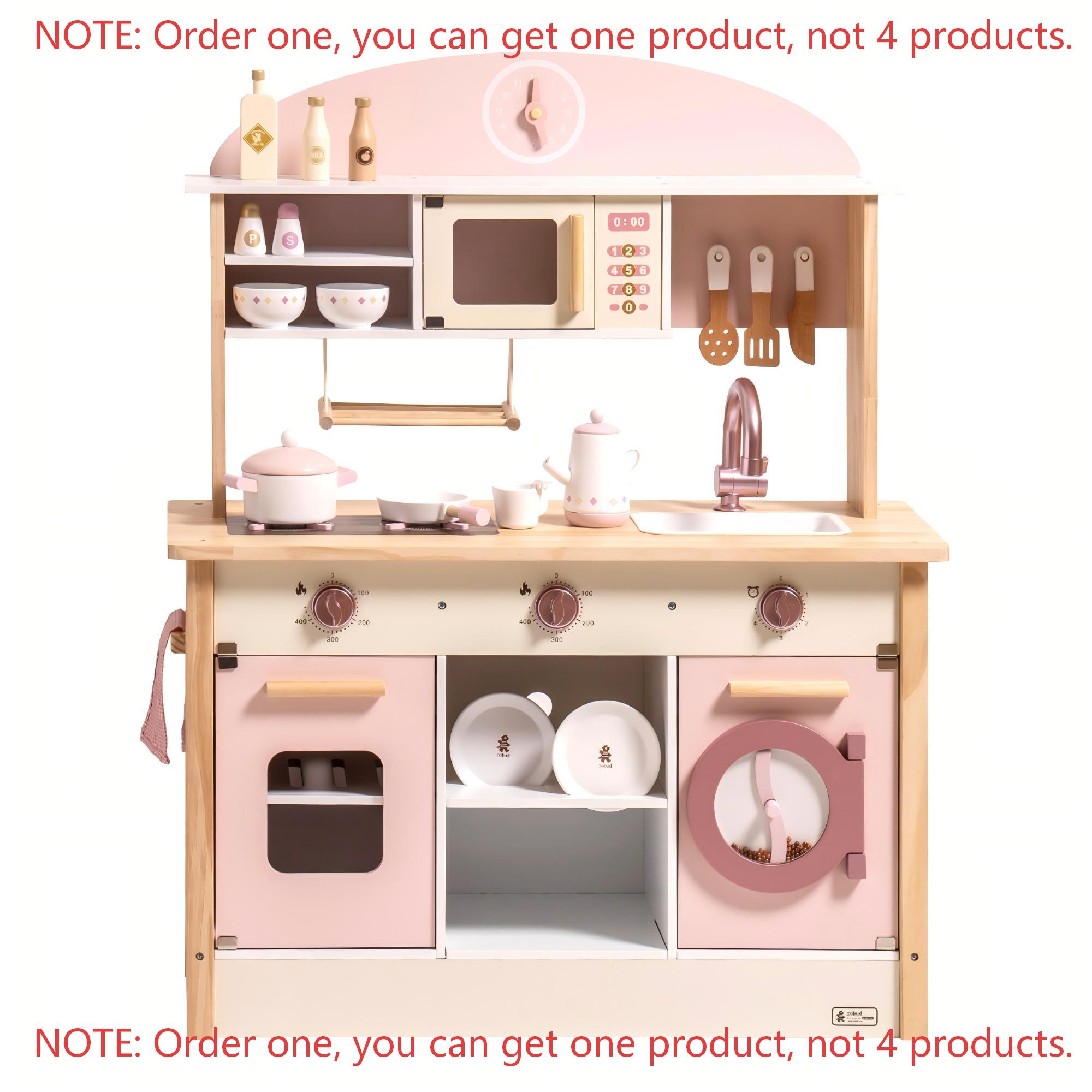 ชุดครัวไม้สีชมพูสำหรับเด็ก Rob - Kids Outdoor Kitchen Accessories บทวิจารณ์และราคา